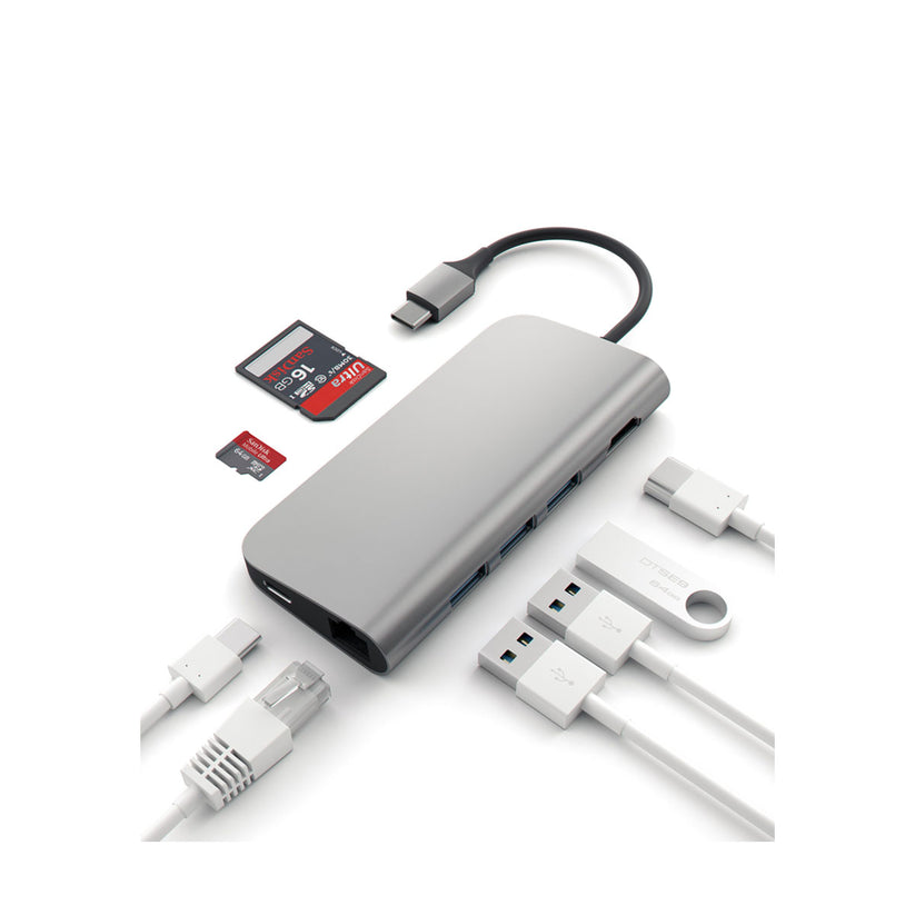 Hliníkový víceportový USB-C adaptér Satechi - vesmírně šedý - bonami.click