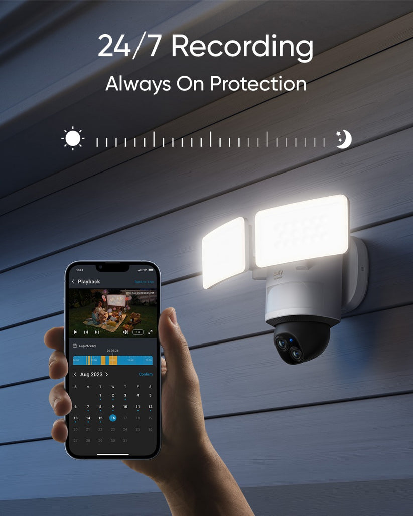3K duální bezpečnostní kamera s reflektory Eufy Floodlight Cam E340 - bonami.click
