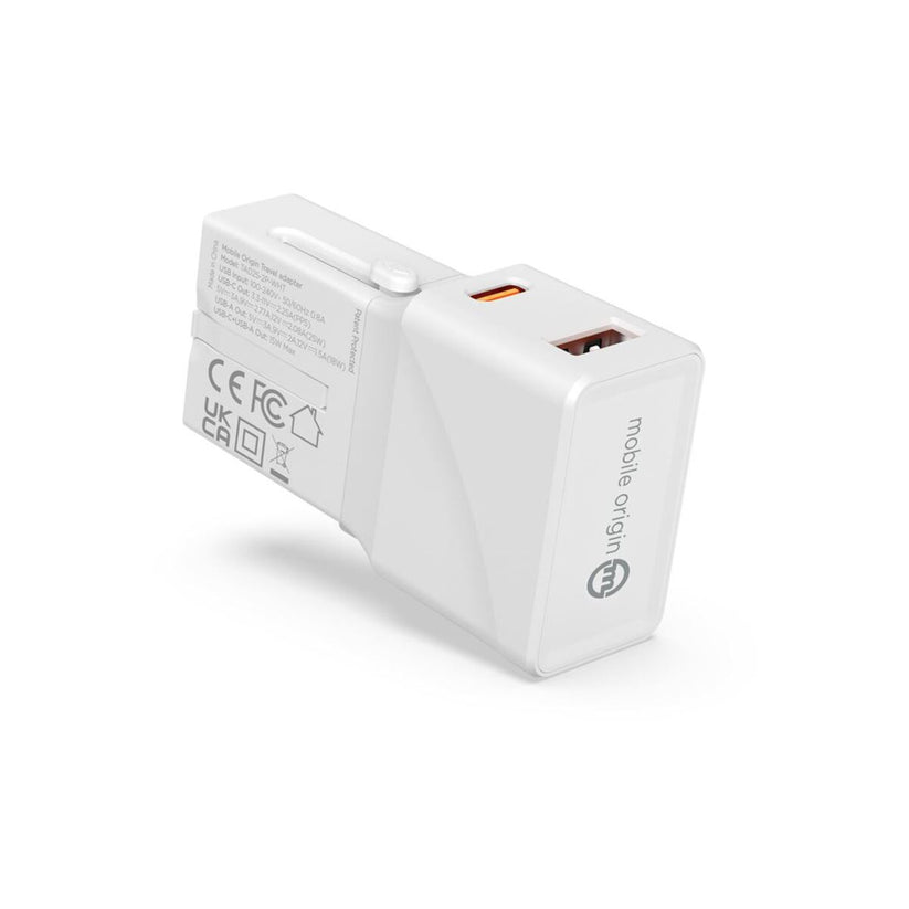 25W Cestovní adaptér Mobile Origin Travel Adapter - bílý - bonami.click