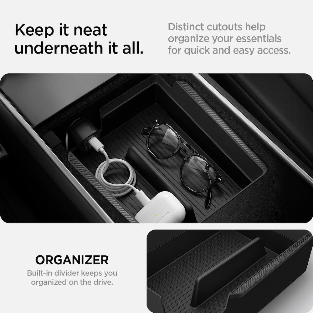 Organizér do loketní opěrky Spigen Tesla Armrest Console Organizer - černý - bonami.click