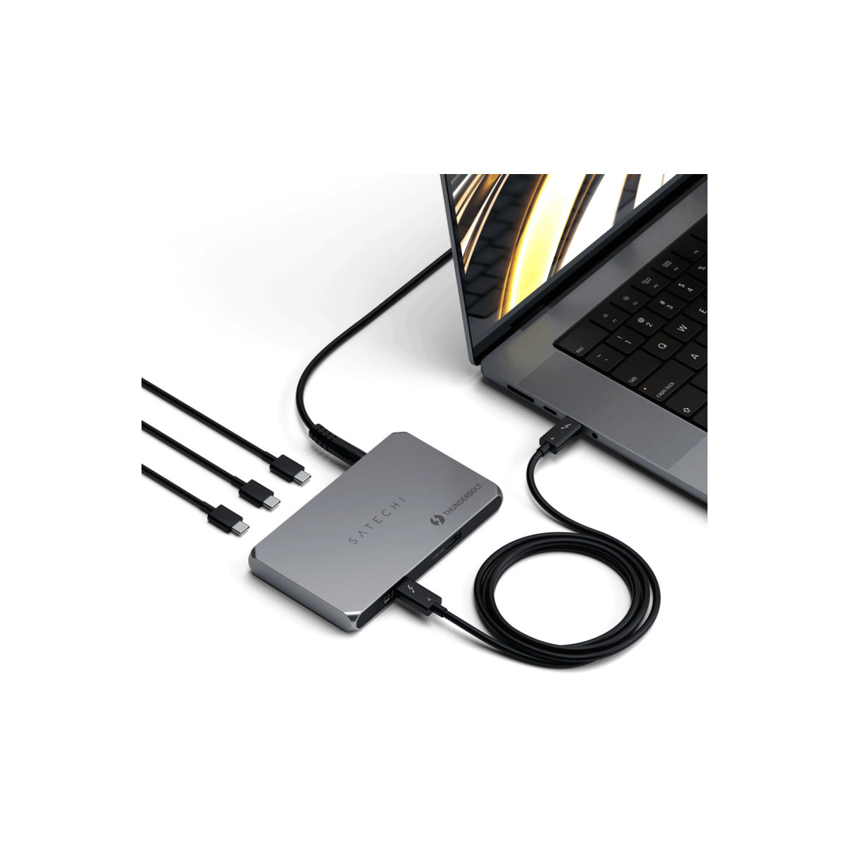 Hub Satechi Thunderbolt 4 Slim Pro - stříbrný - bonami.click