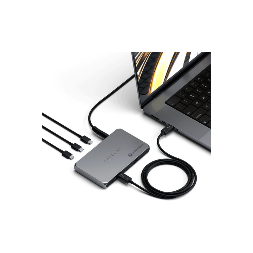 Hub Satechi Thunderbolt 4 Slim Pro - stříbrný - bonami.click