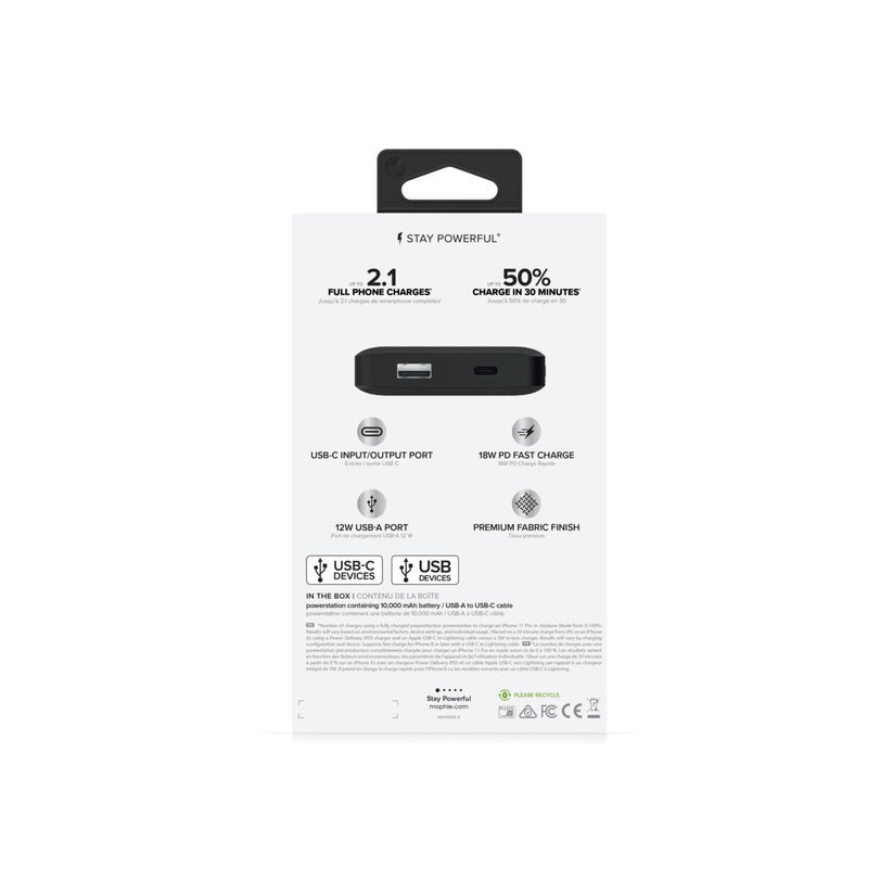 Powerbanka Mophie Powerstation PD s kapacitou 10 000 mAh – černá - bonami.click