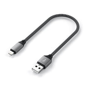 Pletený kabel Satechi USB-A na Lightning 25 cm – šedý - bonami.click