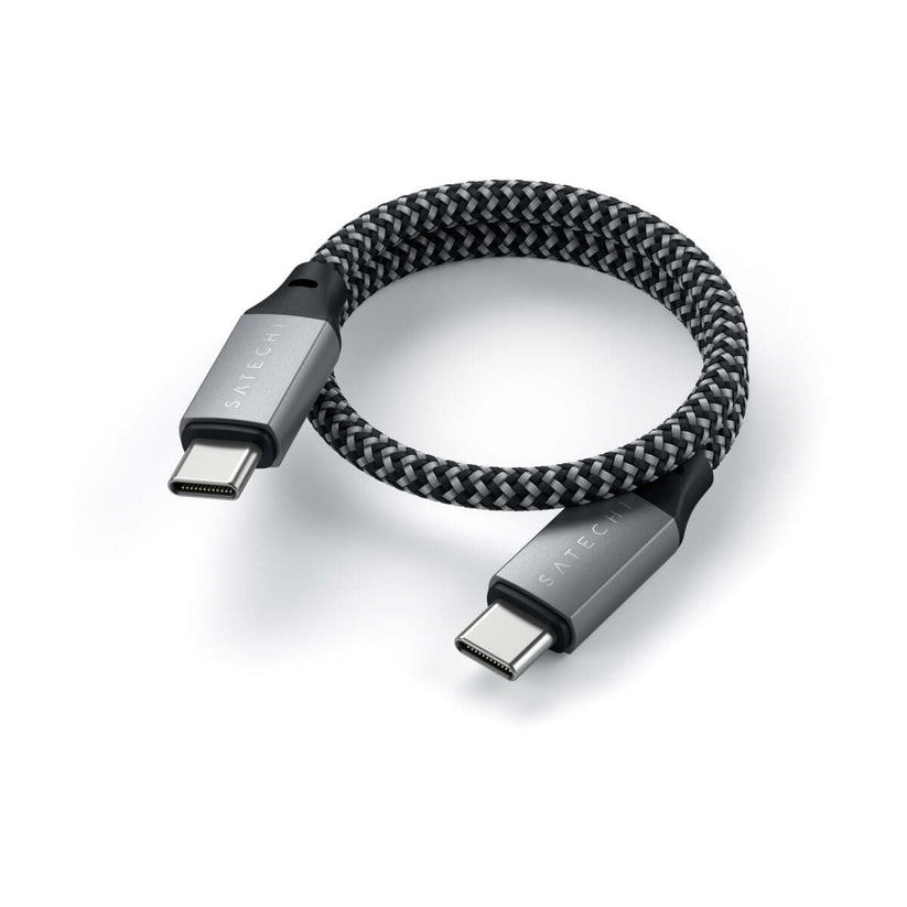 25cm kabel USB-C na USB-C Satechi - vesmírně šedý - bonami.click