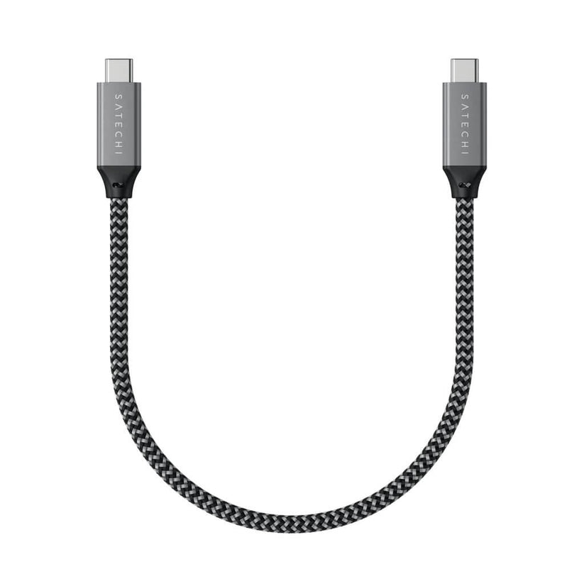 Pletený kabel Satechi USB-C na USB-C 25 cm – šedý - bonami.click