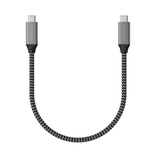 Pletený kabel Satechi USB-C na USB-C 25 cm – šedý - bonami.click