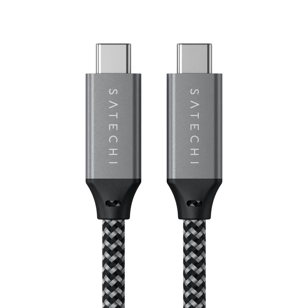 Pletený kabel Satechi USB-C na USB-C 25 cm – šedý - bonami.click