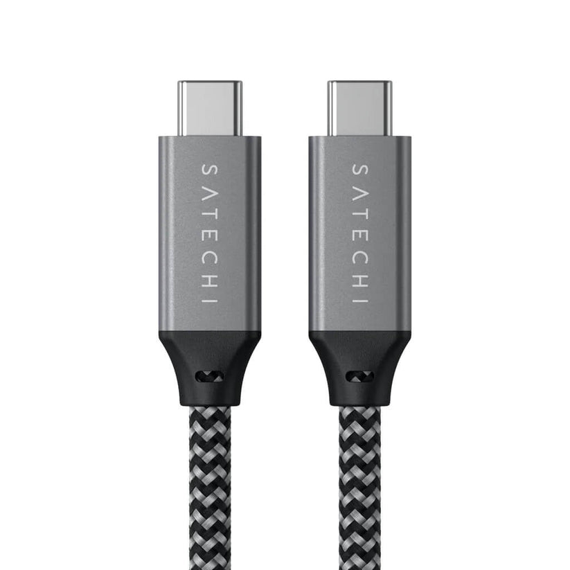 Pletený kabel Satechi USB-C na USB-C 25 cm – šedý - bonami.click
