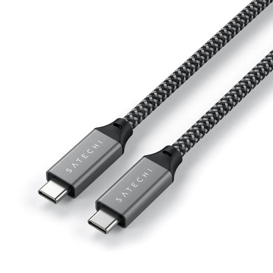 Pletený kabel Satechi USB-C na USB-C 25 cm – šedý - bonami.click