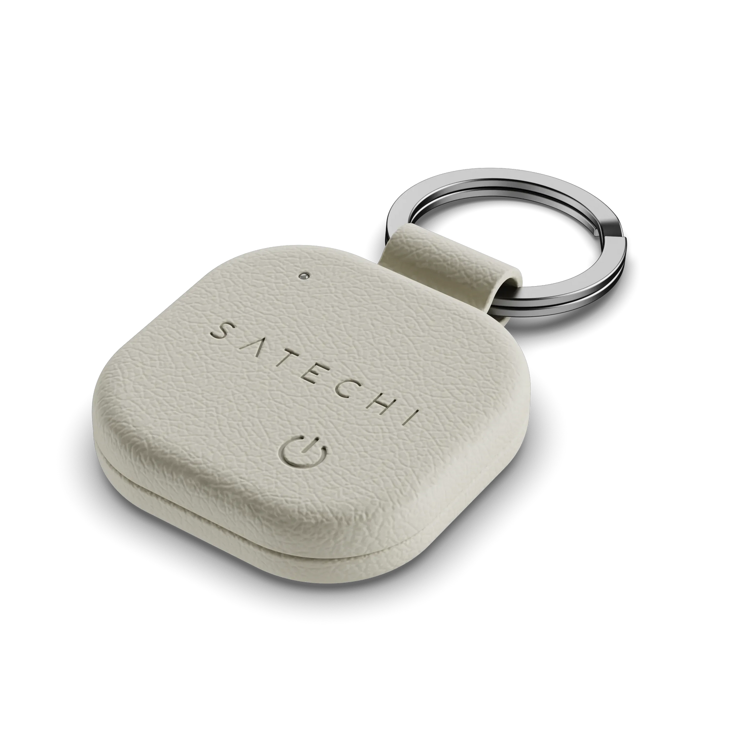 Stylová klíčenka z veganské kůže Satechi FindAll Keychain pro AirTag - světlá