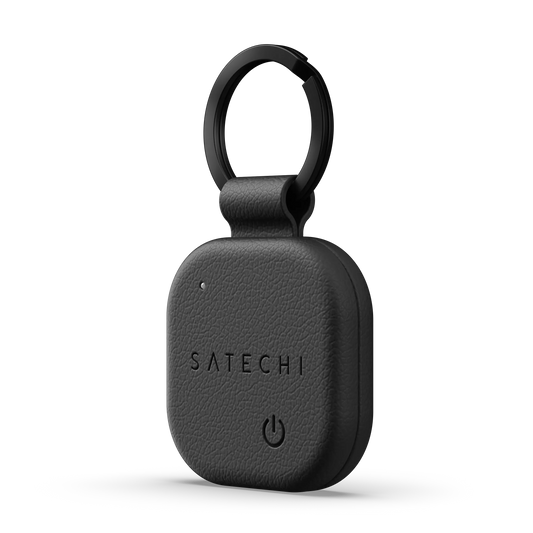 Stylová klíčenka z veganské kůže Satechi FindAll Keychain pro AirTag - černá