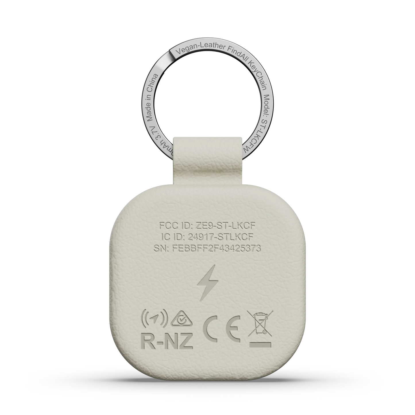 Stylová klíčenka z veganské kůže Satechi FindAll Keychain pro AirTag - světlá