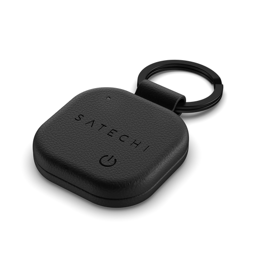 Stylová klíčenka z veganské kůže Satechi FindAll Keychain pro AirTag - černá