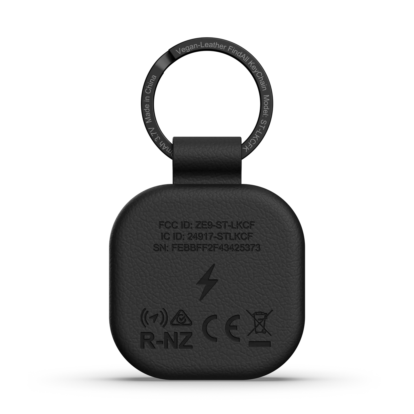 Stylová klíčenka z veganské kůže Satechi FindAll Keychain pro AirTag - černá
