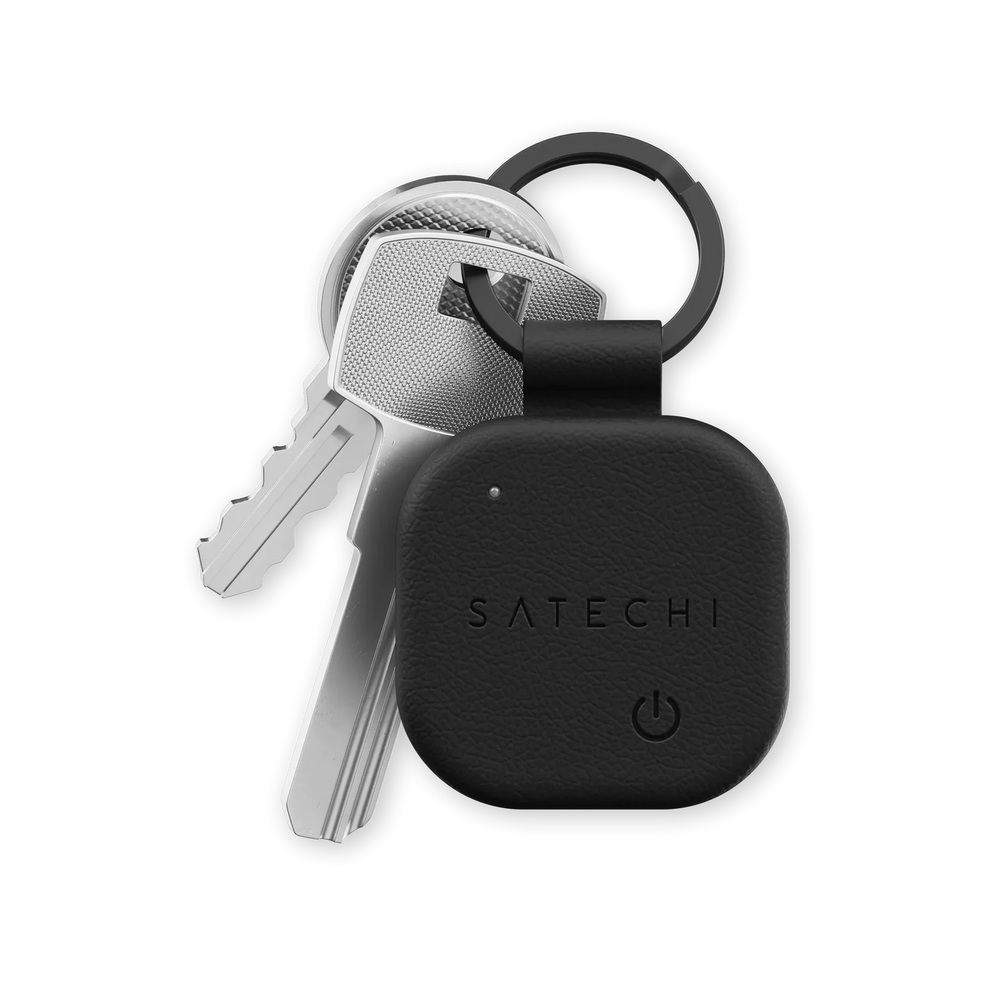 Stylová klíčenka z veganské kůže Satechi FindAll Keychain pro AirTag - černá