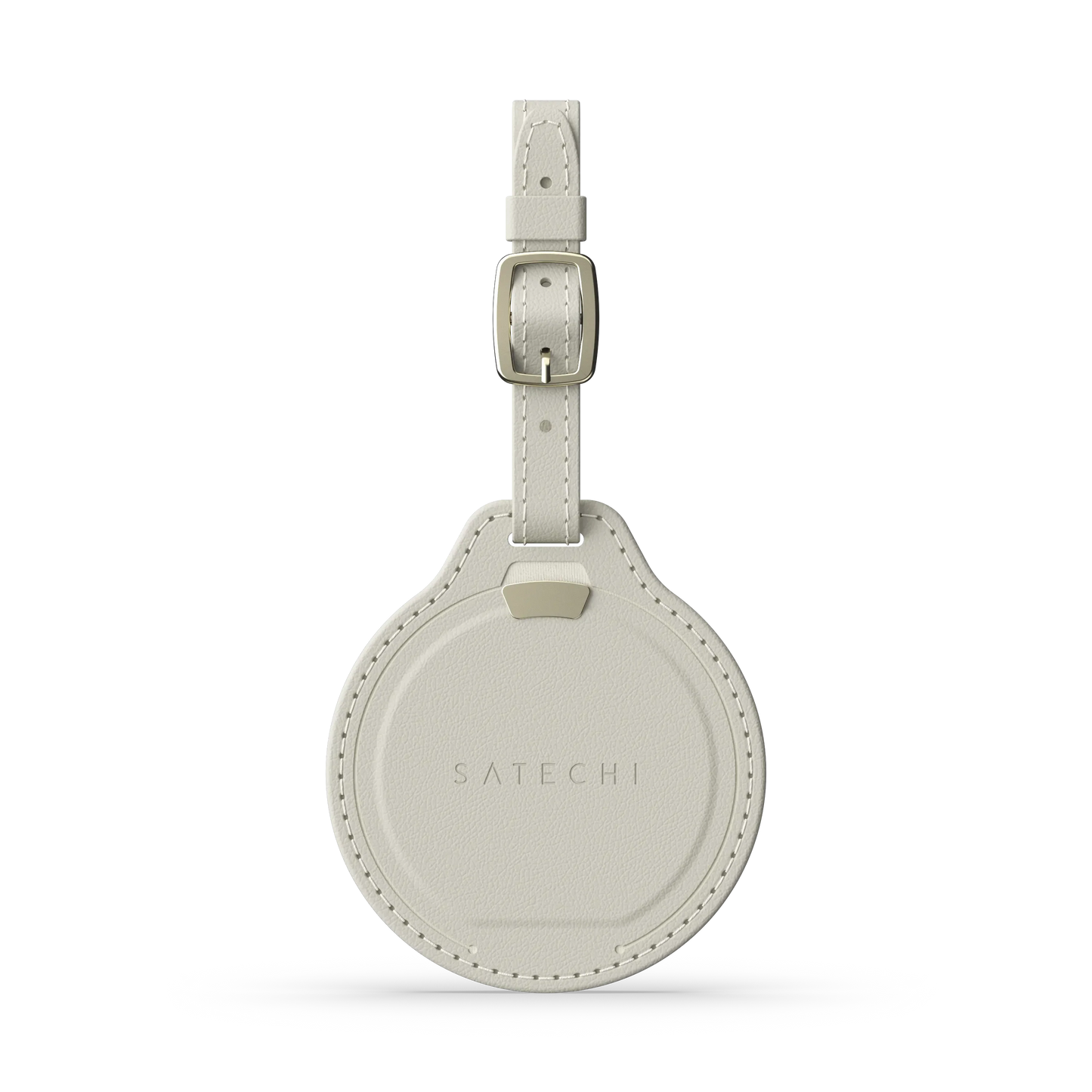 Jmenovka z veganské kůže Satechi FindAll Luggage Tag s kapsou na AirTag - světlá