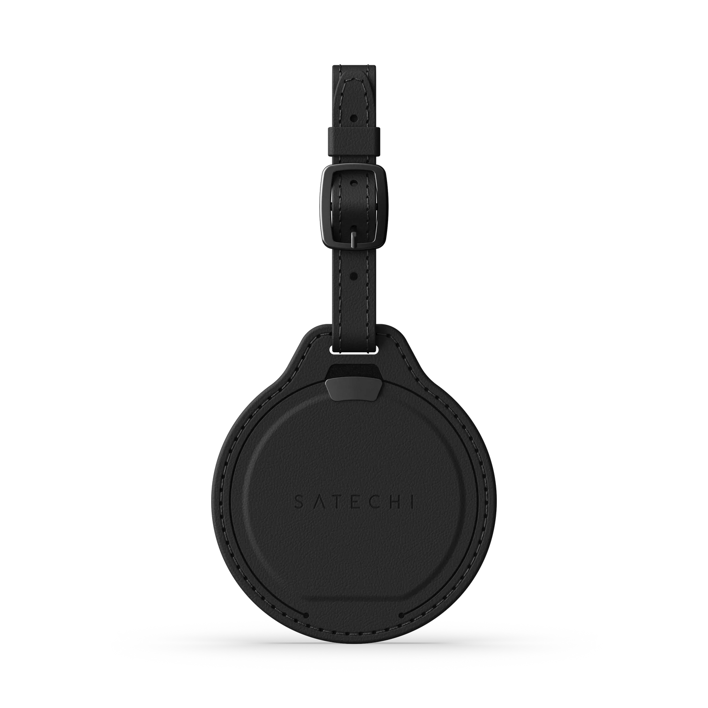 Jmenovka z veganské kůže Satechi FindAll Luggage Tag s kapsou na AirTag - černá