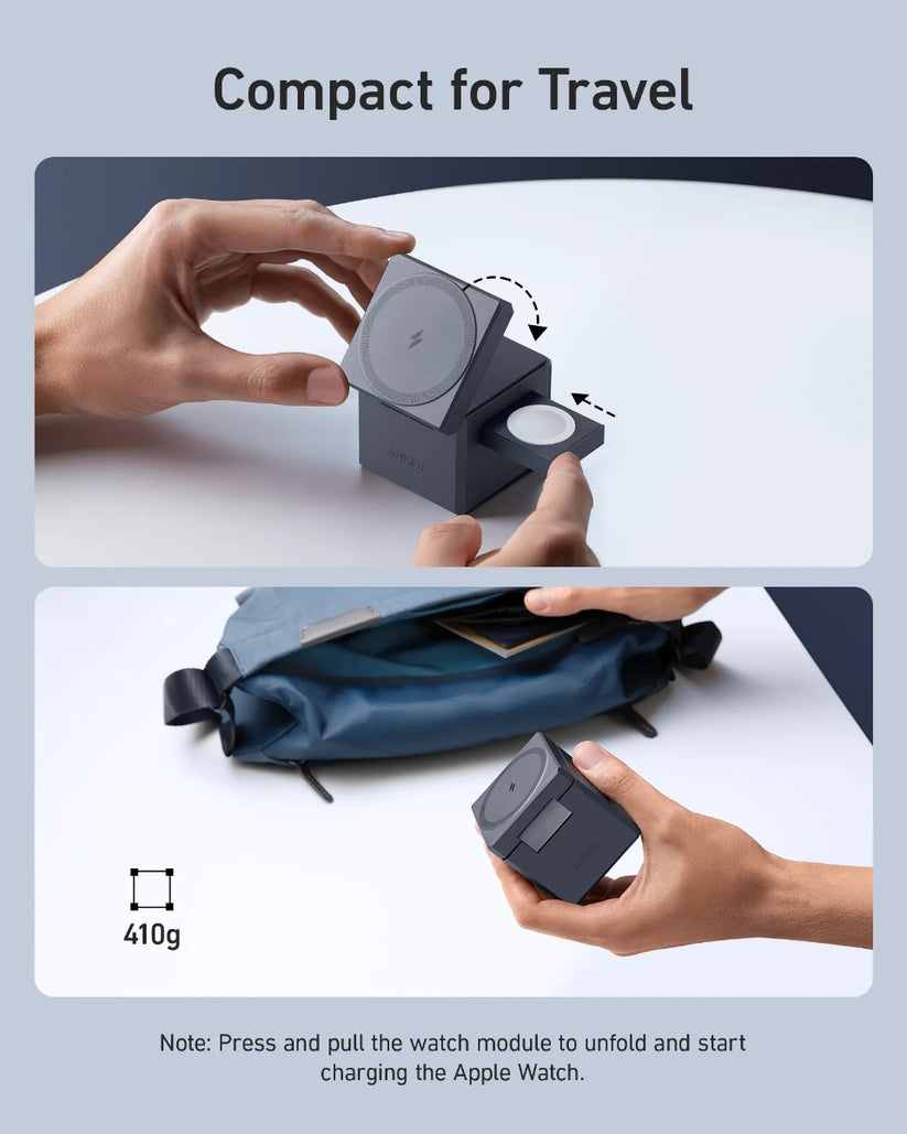 MagSafe bezdrátová nabíječka Anker 3in1 Cube MagGo - bonami.click