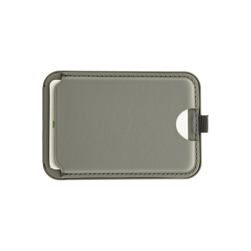 Skládací kožená MagSafe peněženka Dviced s podstavcem – šedá - bonami.click